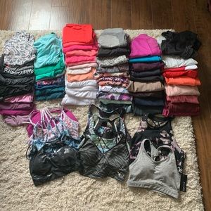 Workout clothes lot of over 100 pieces!